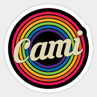 Cami - Retro Rainbow Style Sticker